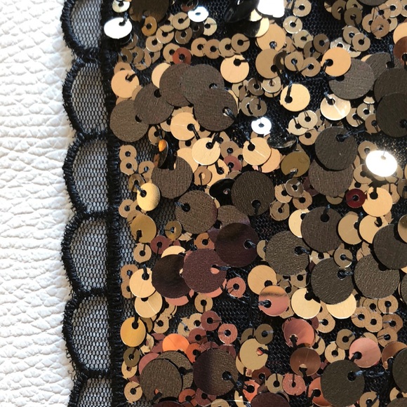 Cejon black and gold sequin scarf - Picture 2 of 5